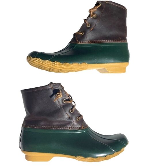 Sperry Brown and Green Ankle Boots - Picture 6 of 10